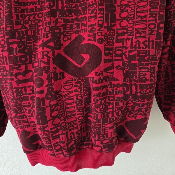 Burton Rare Mens Hoodie Reversible Full Zip Size Large Relaxed Fit Y2K Baggy - Picture 8 of 16